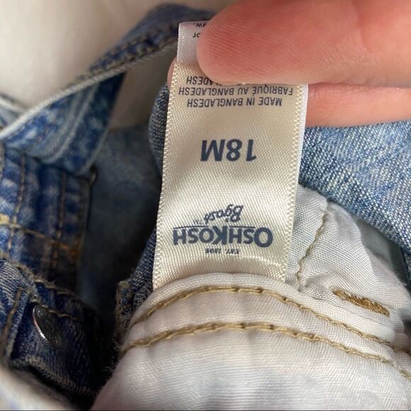 ‎OshKosh B’Gosh Denim Overalls Size 18M - Picture 5 of 5
